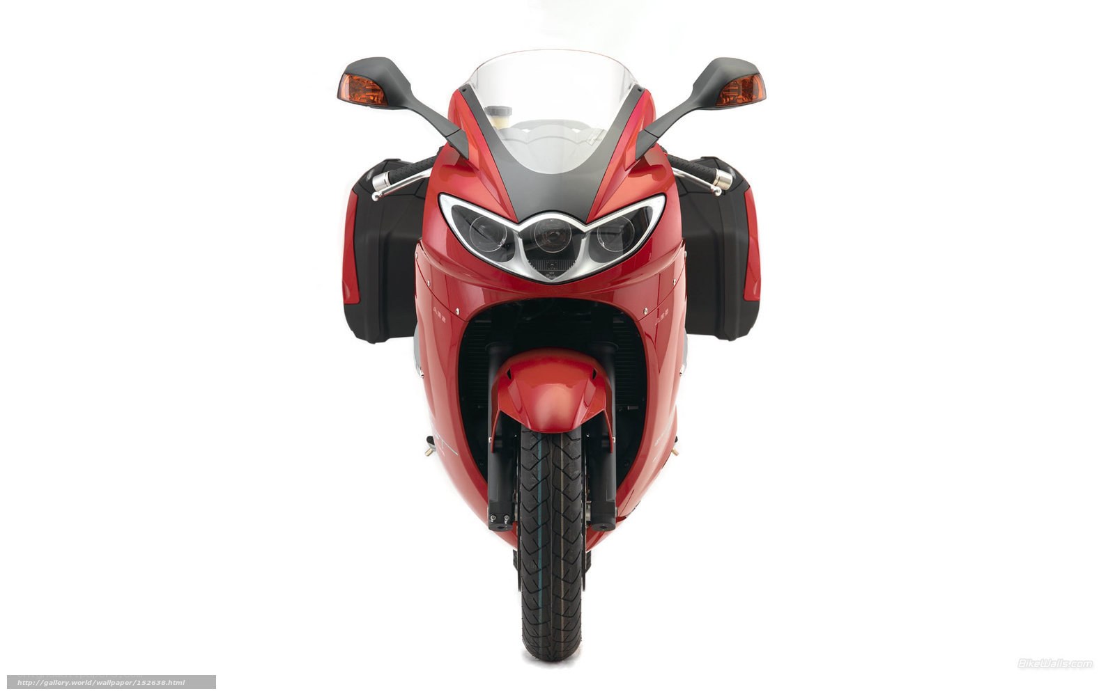 red sport motorcycle front view