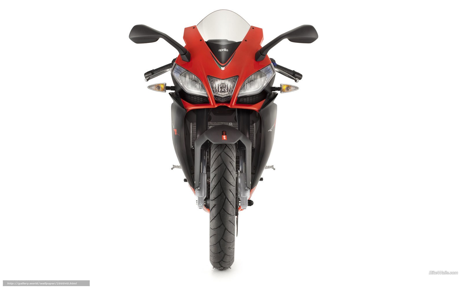 red sport motorcycle front view