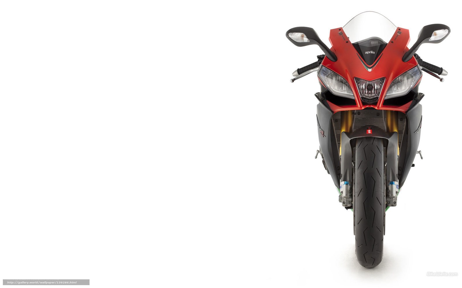 red sport motorcycle front view
