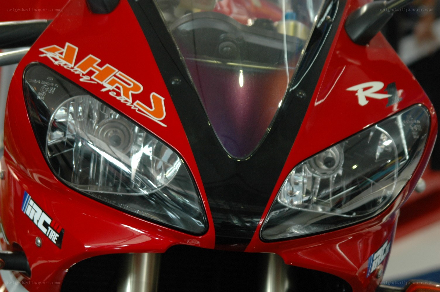red sport motorcycle front
