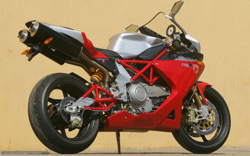 Red Sport Motorcycle — Neutral, Afternoon