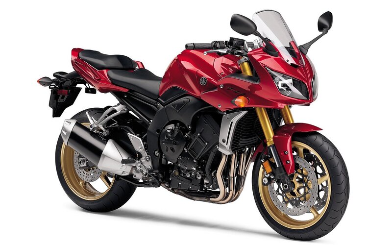 Red Sport Motorcycle — Neutral, Gold