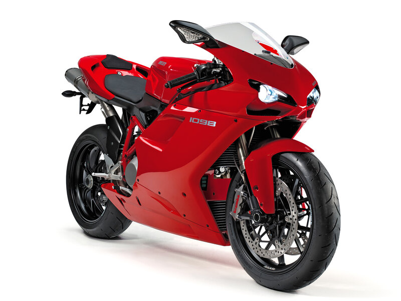 Red Sport Motorcycle — Neutral, Photograph, Headlight