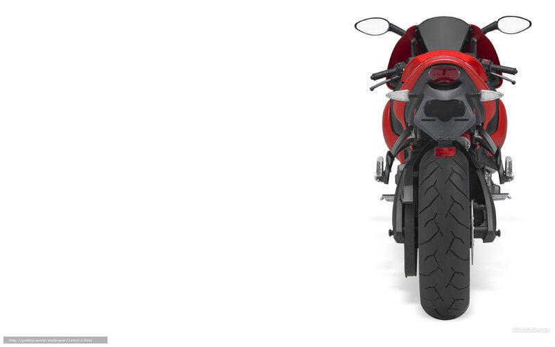 Red Sport Motorcycle — Neutral, Photograph, Rear Wheel, Mirrors