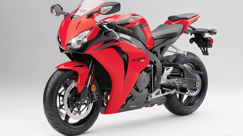 Red Sport Motorcycle — Neutral, Photograph, Seat, Headlight, Exhaust, Black, Silver