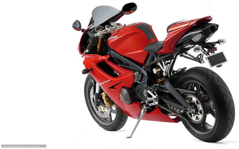 Red Sport Motorcycle — Neutral, Photograph, Windshield, Exhaust, Rear Wheel