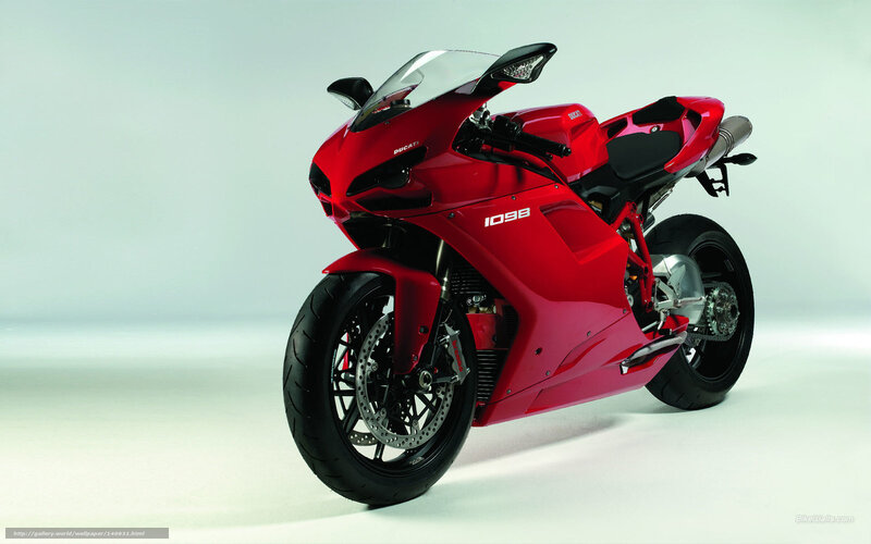 Red Sport Motorcycle — Neutral, Photograph, Windshield, Exhaust