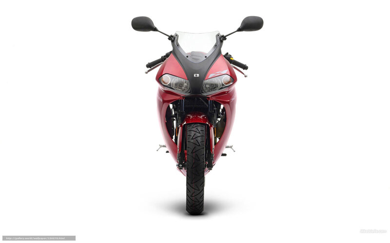 Red Sport Motorcycle — Neutral, Photograph, Windshield, Headlights, Mirrors