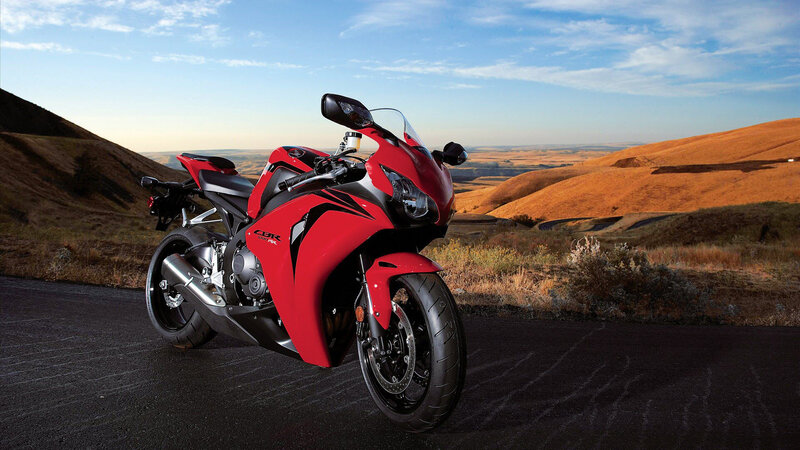 Red Sport Motorcycle — Serene