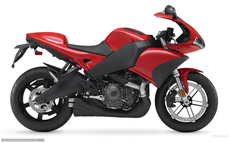 red sport motorcycle side view