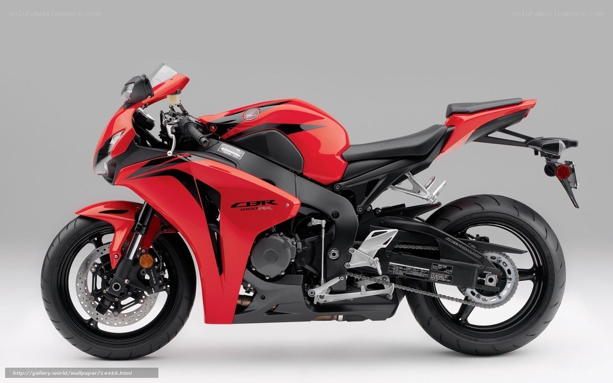 red sport motorcycle side view