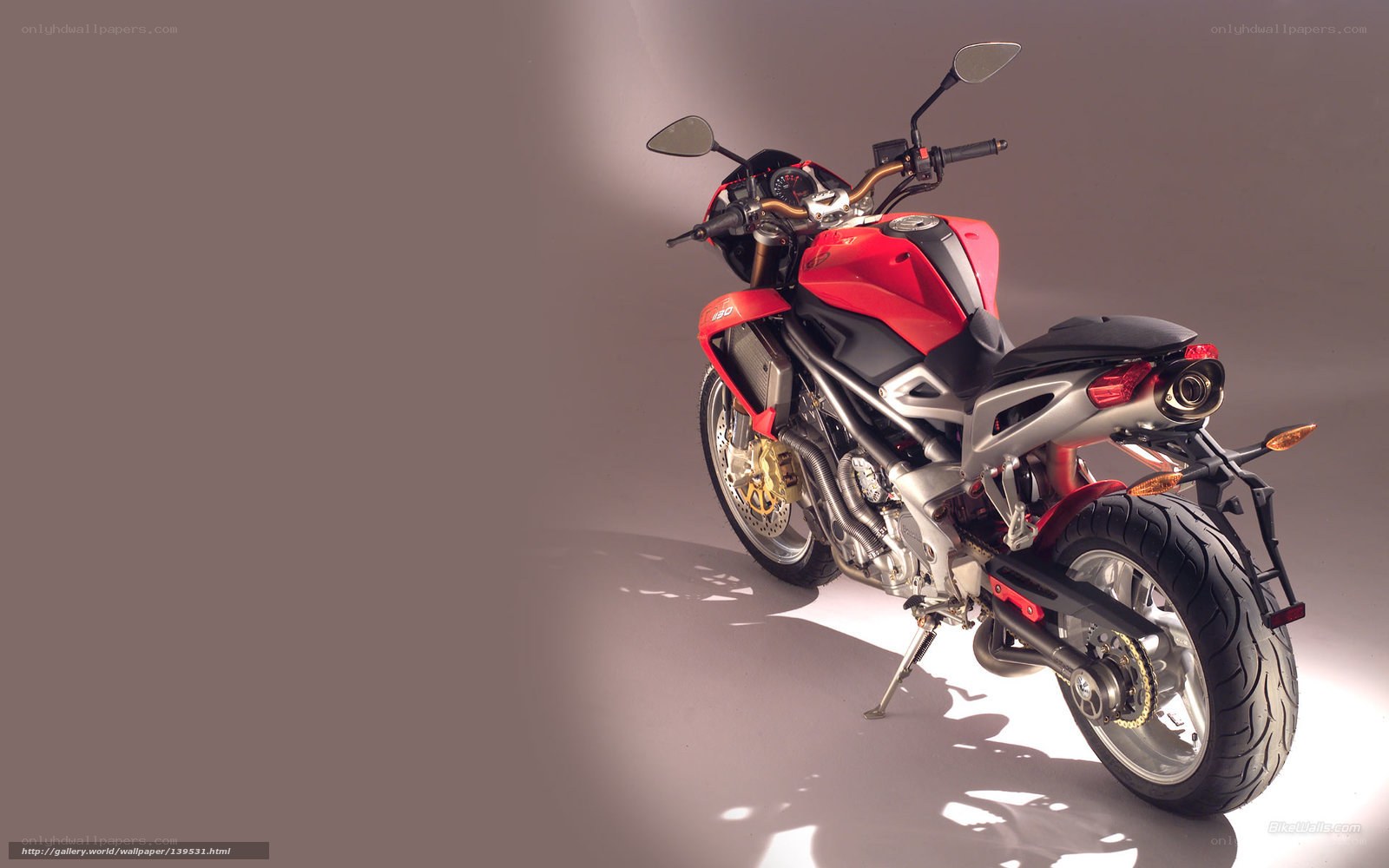 red sport motorcycle studio shot
