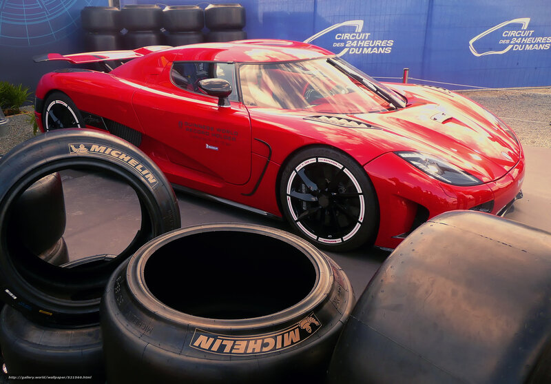 Red sports car at Le Mans