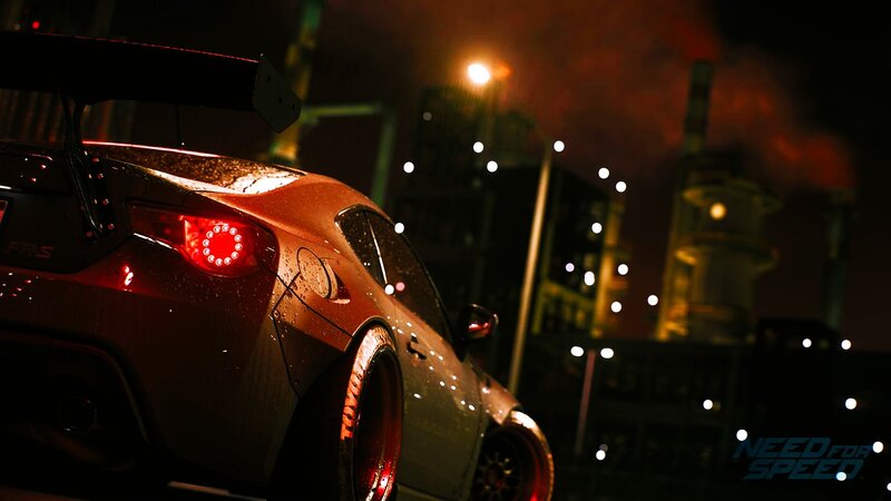 Red Sports Car at Night — Dark, Dramatic