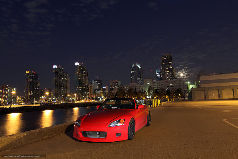 Red Sports Car at Night — Dramatic, Photograph
