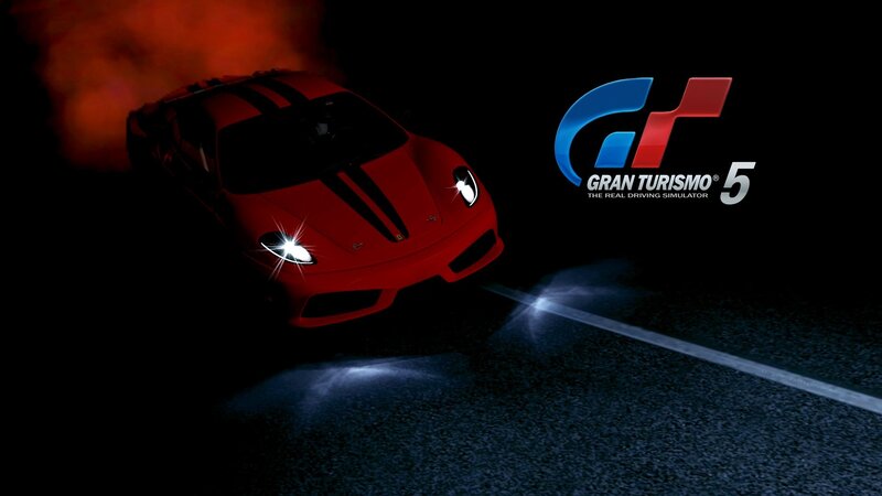 Red Sports Car at Night — Dramatic