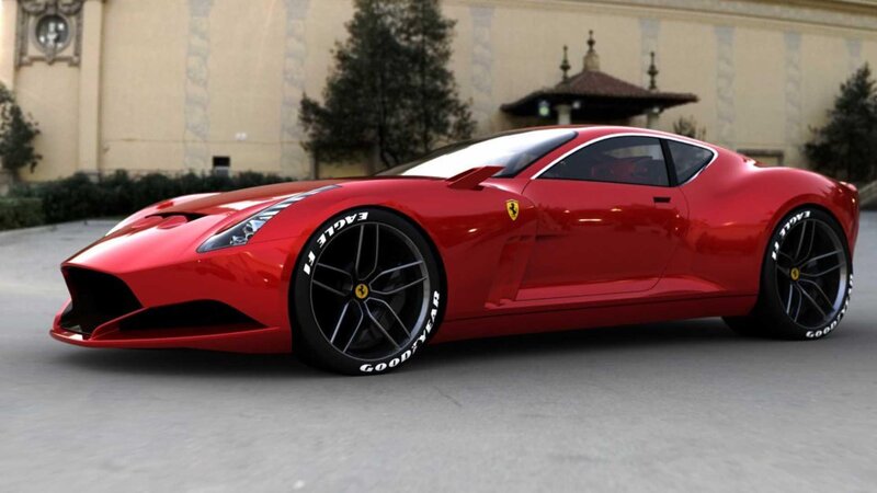 Red Sports Car — Calm, Afternoon, 3d Render, Building
