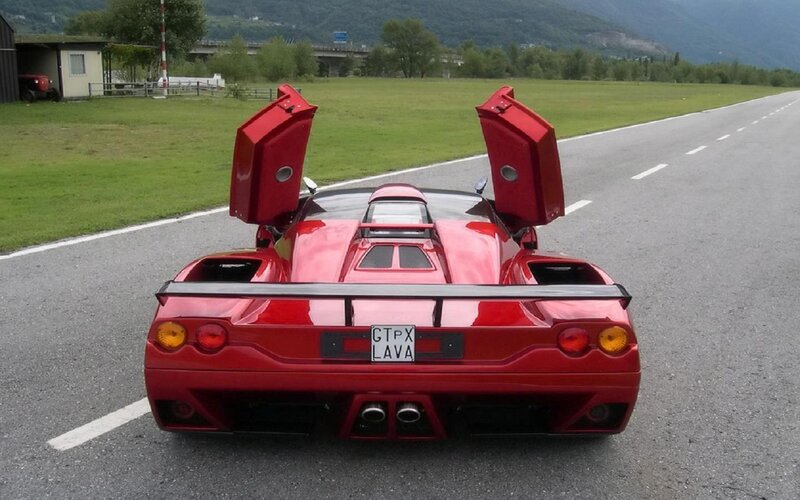 Red Sports Car — Calm, Afternoon, Photograph, Car Doors
