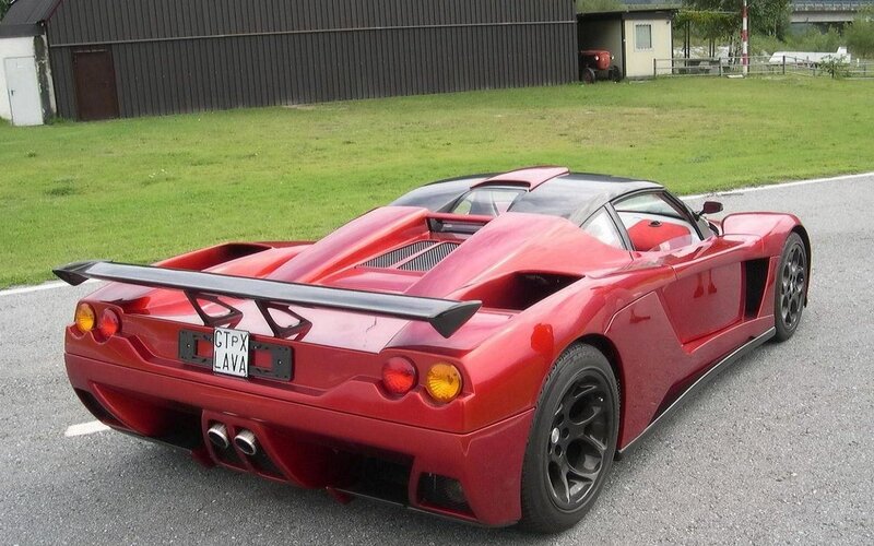 Red Sports Car — Calm, Afternoon, Photograph, Grass