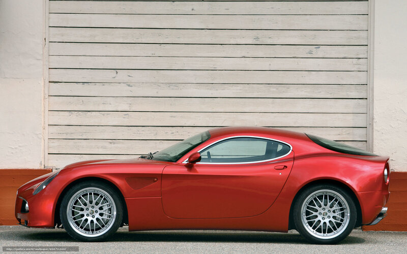 Red Sports Car — Calm, Afternoon, Photograph, Wall