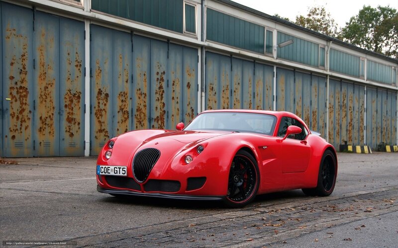 Red Sports Car — Calm, Autumn, Photograph, Garage Doors