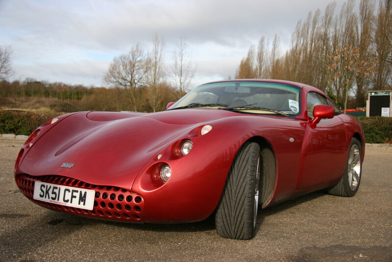 Red Sports Car — Calm, Autumn, Photograph, Trees