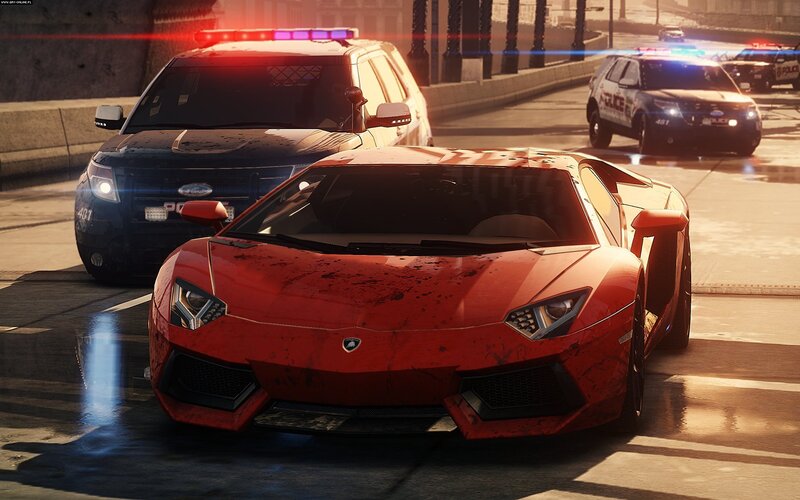 Red Sports Car Chase — Dramatic, Afternoon