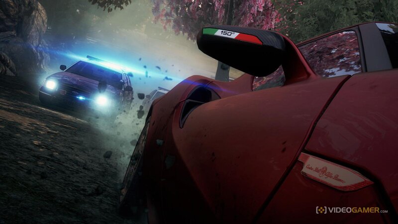 Red Sports Car Chase — Dramatic