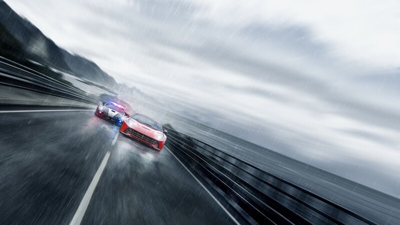 Red Sports Car Chase — Gray