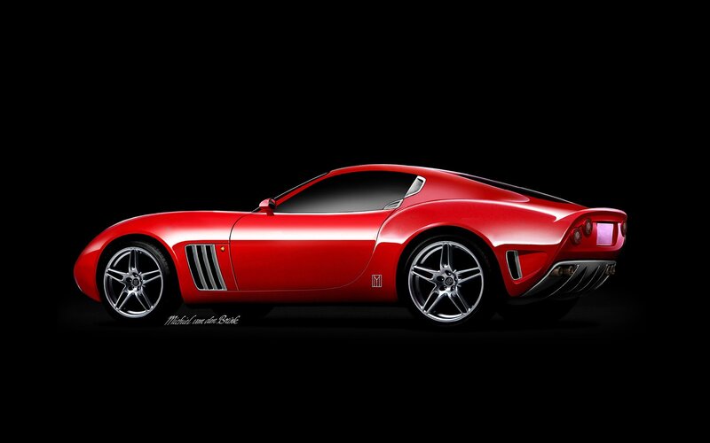 Red sports car concept