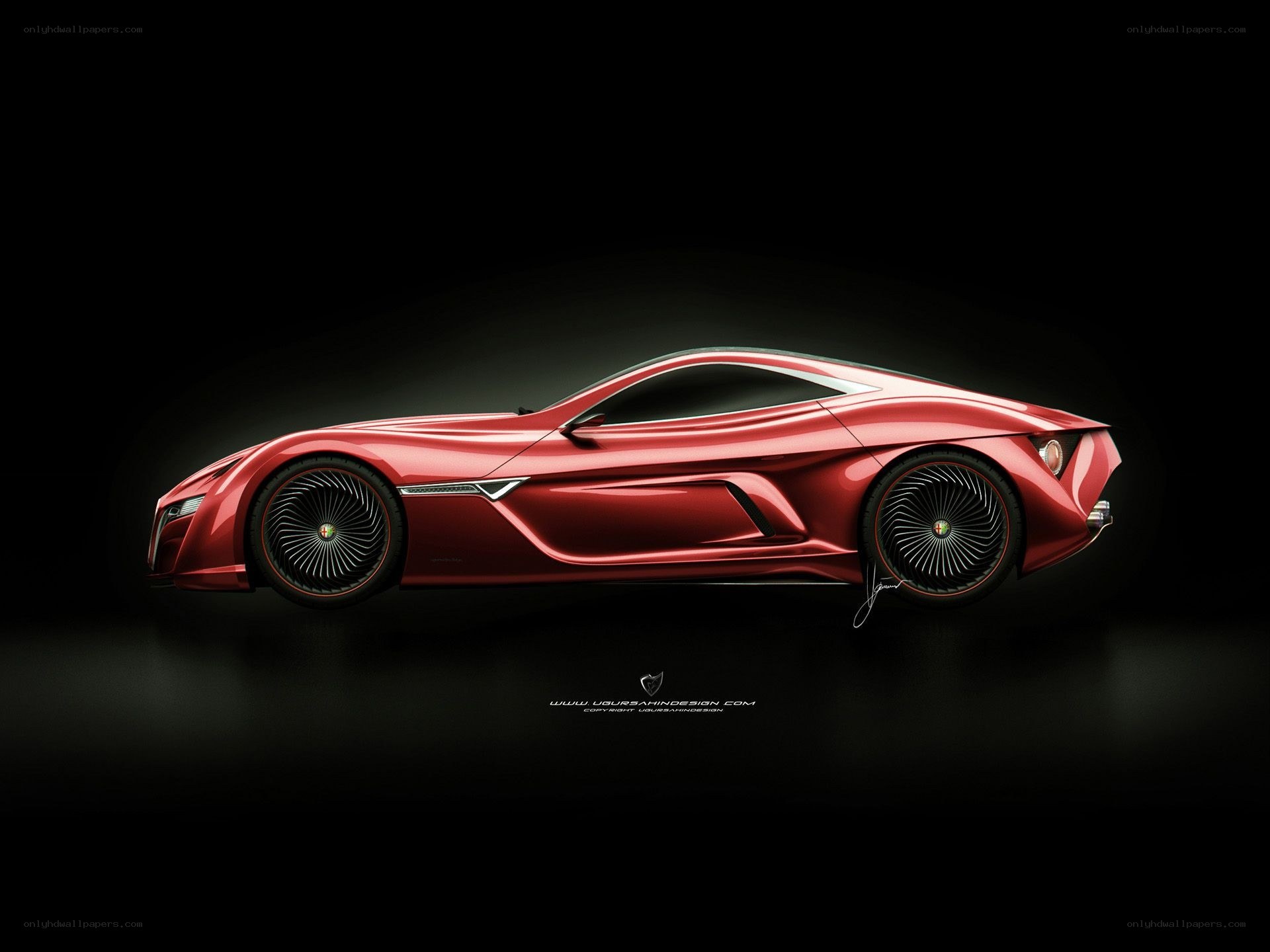 red sports car concept