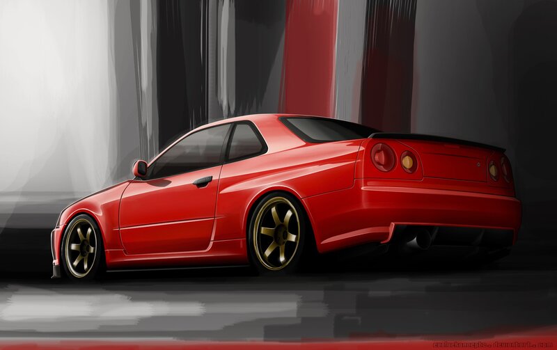 red sports car concept
