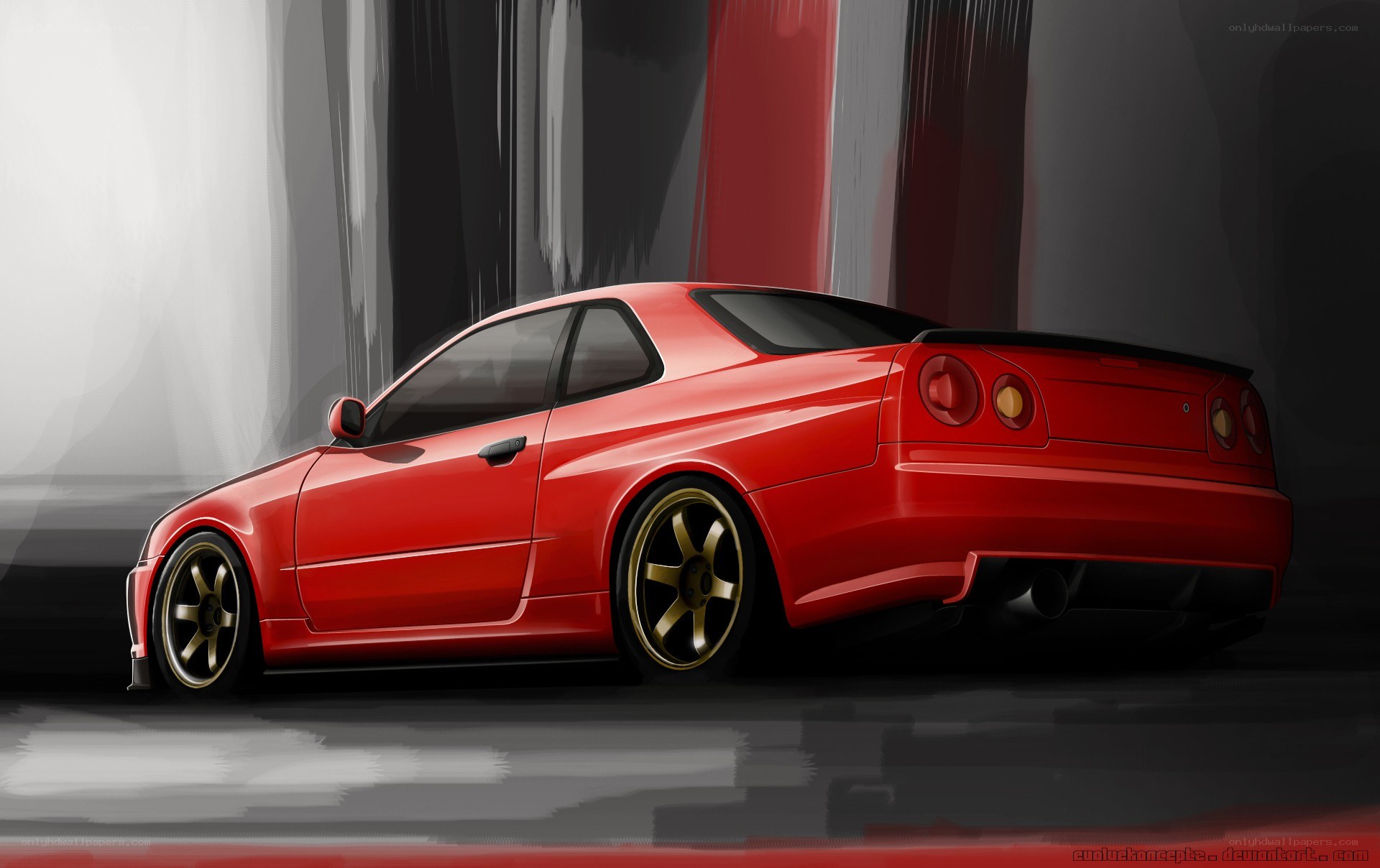red sports car concept