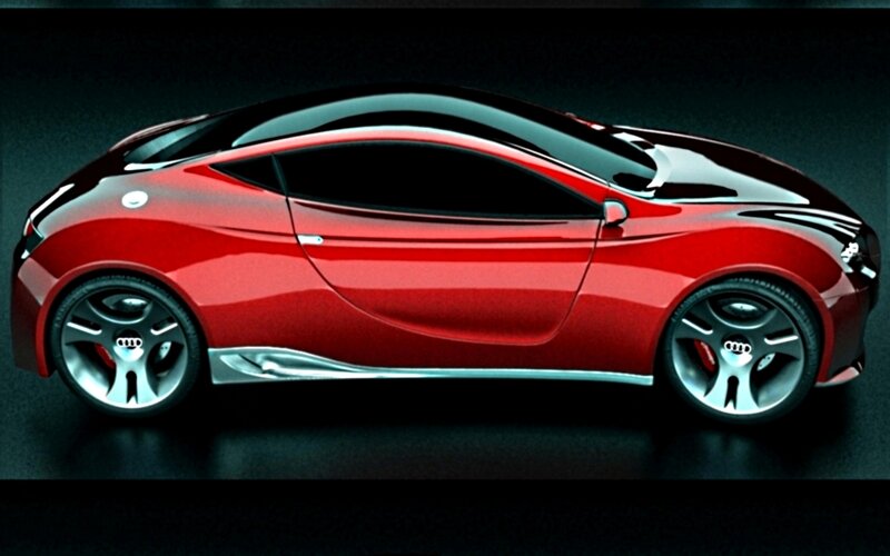 red sports car concept