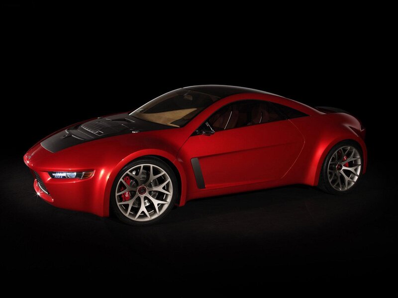 Red sports car concept