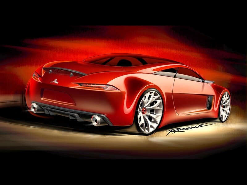 Red sports car concept