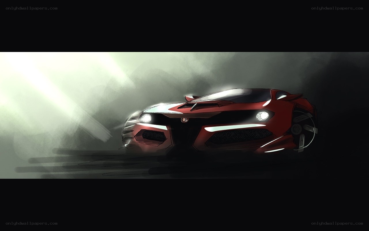 red sports car concept