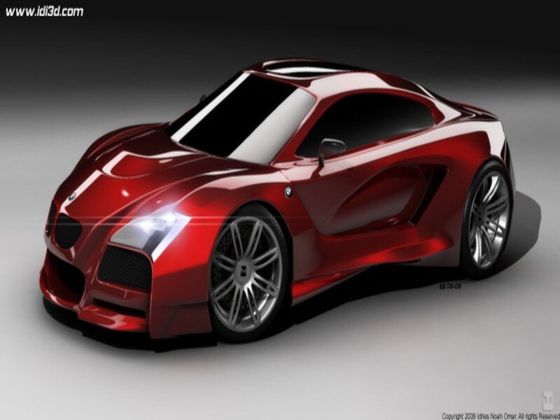 Red sports car concept