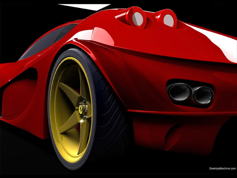 red sports car concept