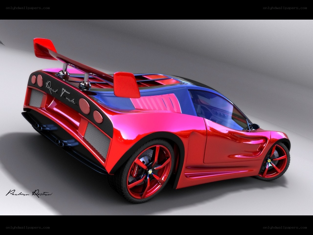 red sports car concept