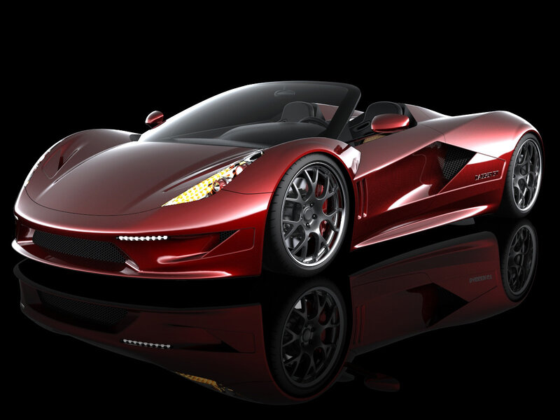 red sports car concept