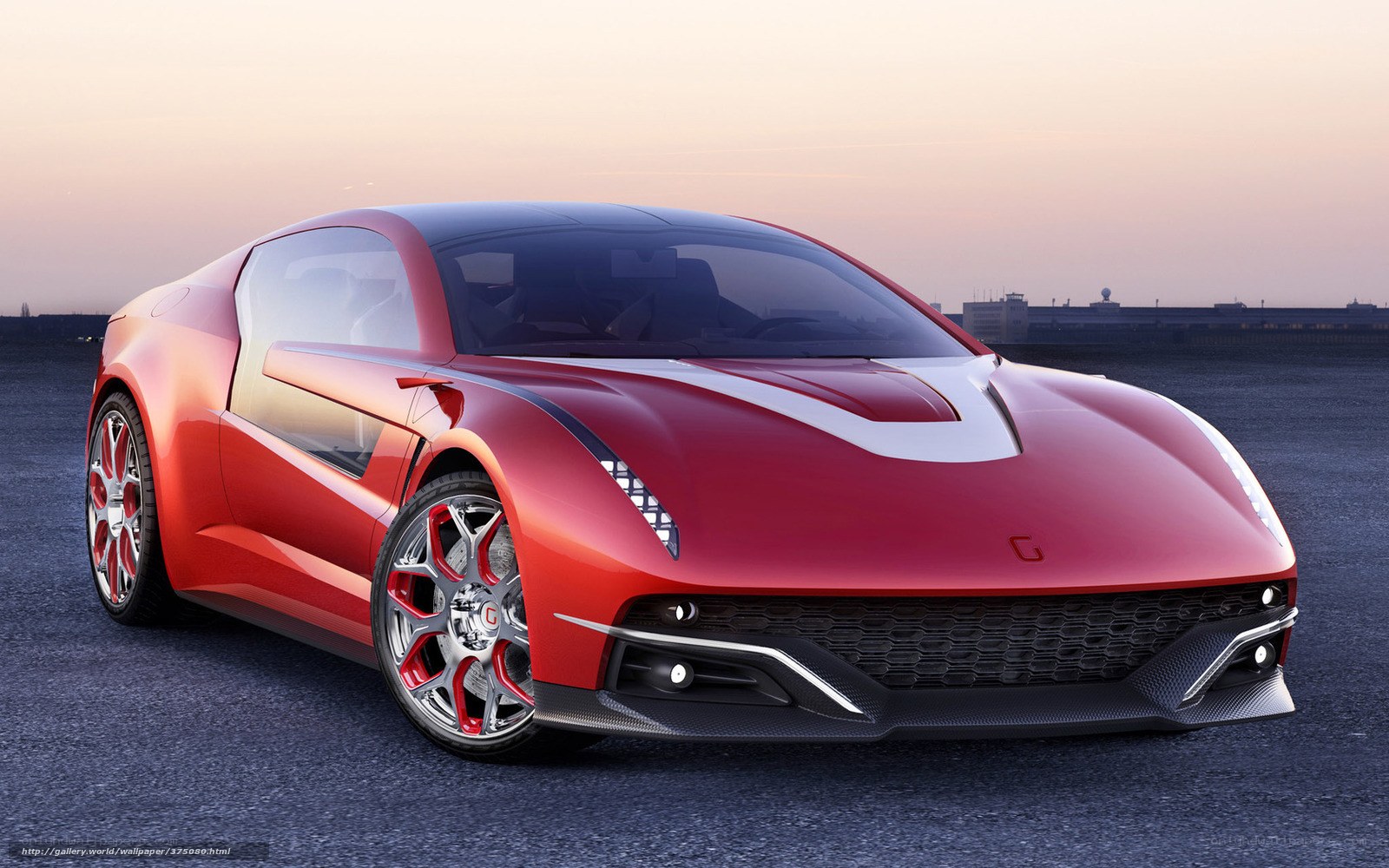 Red sports car concept