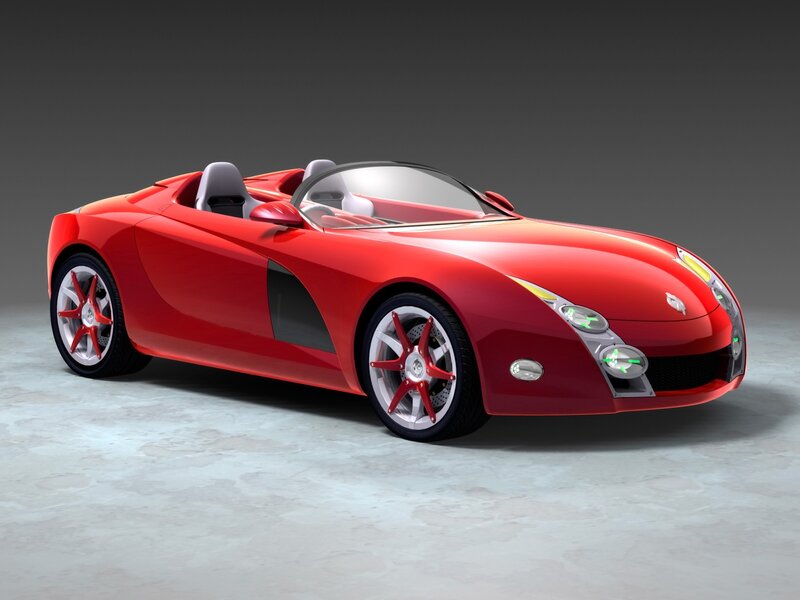 Red sports car concept