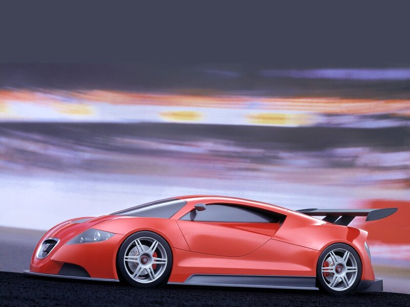 red sports car concept