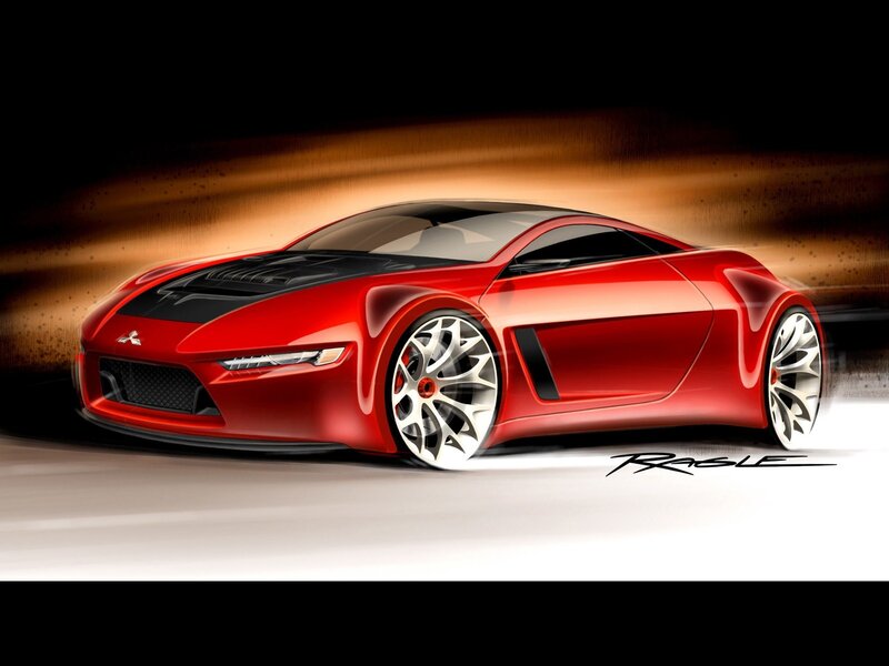 Red sports car concept
