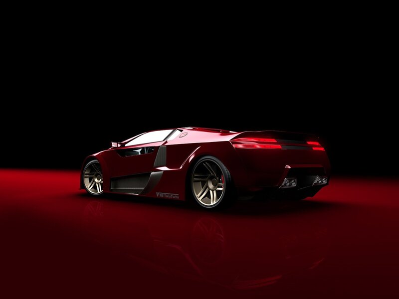 red sports car concept