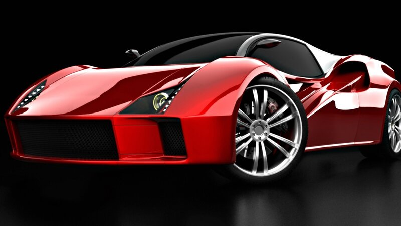 red sports car concept