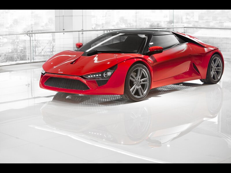Red sports car concept