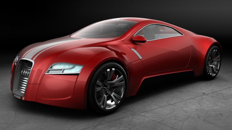 red sports car concept
