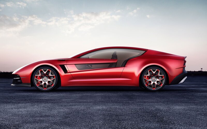 Red sports car concept